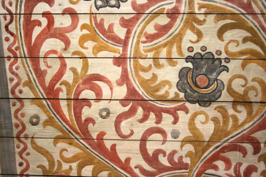 Detailansichten der Kirchenausmalung während der Restaurierung - Stadtkirche Teltow