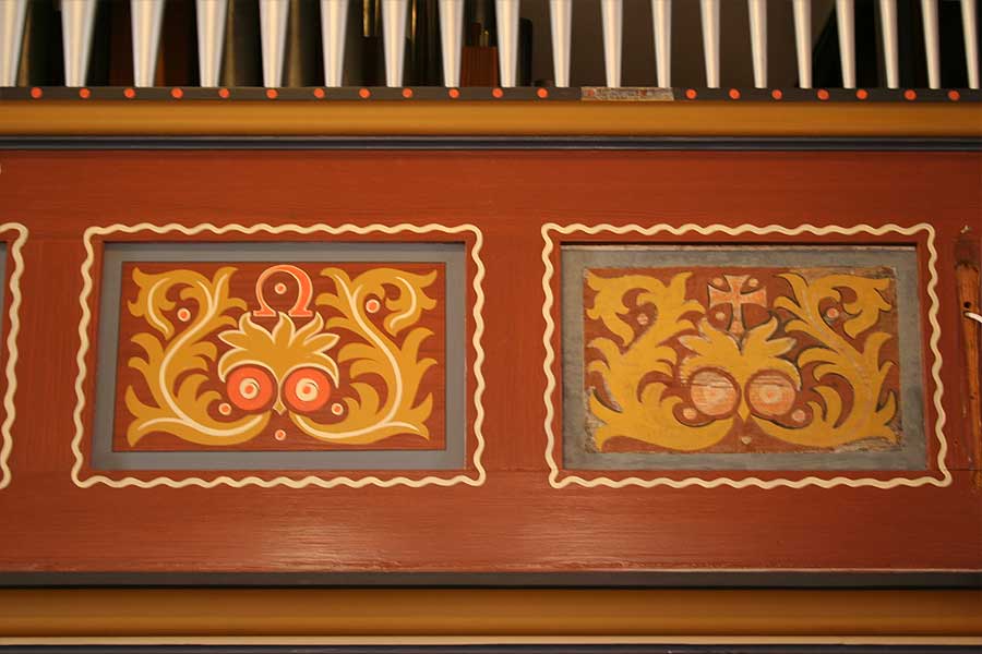 Detailansichten der Ornamentfelder - Stadtkirche Teltow
