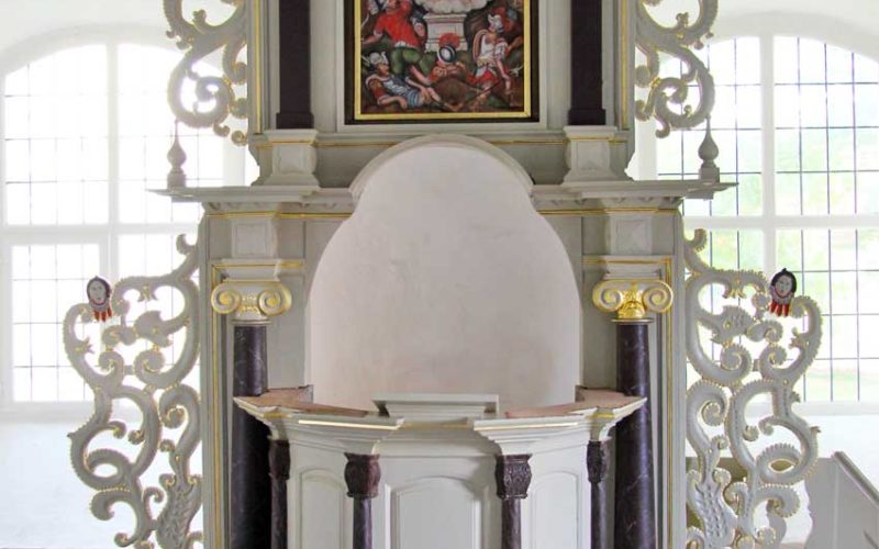 Restaurierung des barocken Kanzelaltars - Dorfkirche Berlitt