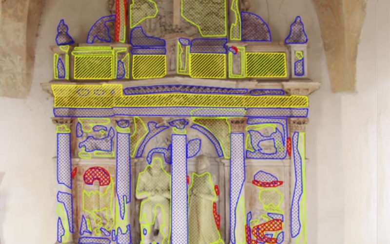 Fachplanung am Renaissance-Epitaph - Sixtuskapelle Ermsleben - Schadenskartierung