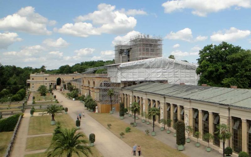 Fassadenrestaurierung von Naturstein - Orangerieschloss Park Sanssouci