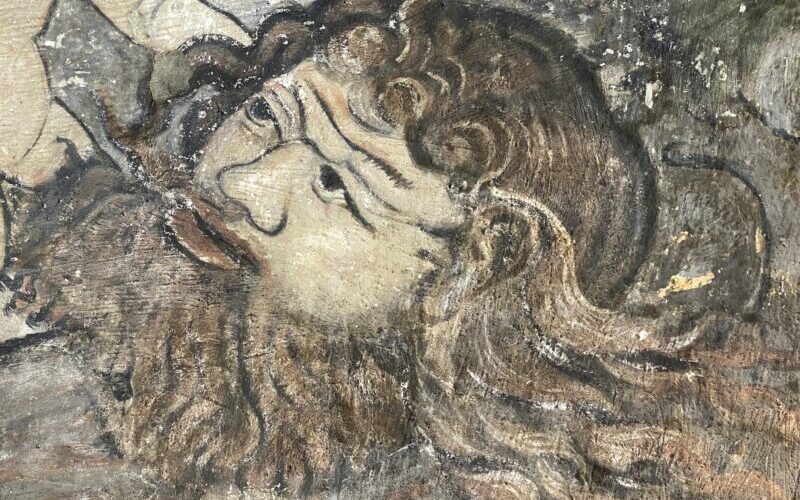 Detailansicht der restaurierten Christopherus-Darstellung