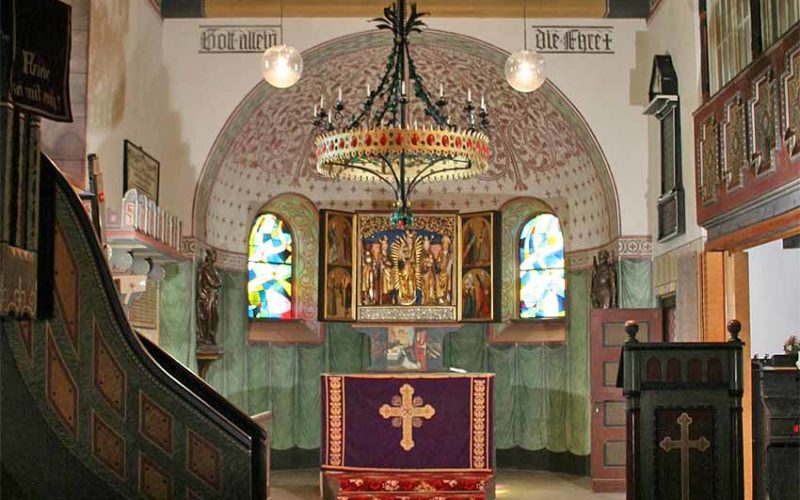 Restaurierung der Chorausmalung - Dorfkirche Kade - Innenraumfassung