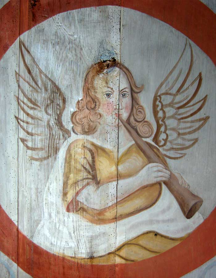 Bearbeitungszustände Restaurierung der figürlichen Deckenmalereien - Dorfkirche Berlitt