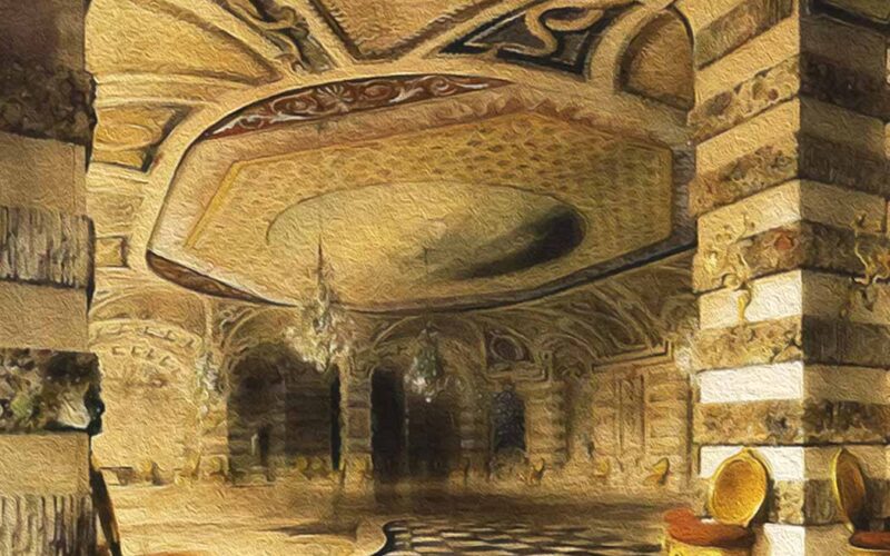 Der Grottensaal im Neuen Palais; Aquarell von Carl Graeb, 1850